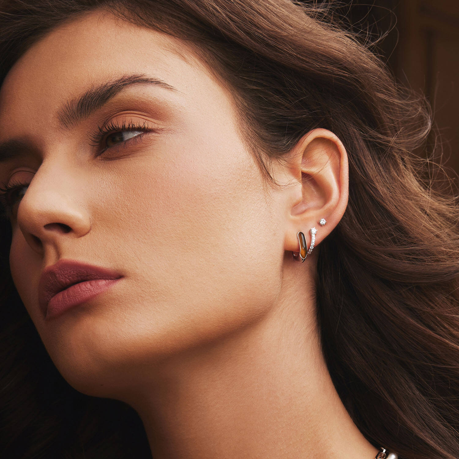  Melodic Poet - Earrings - Silver / Rhodium plated - Zirconia